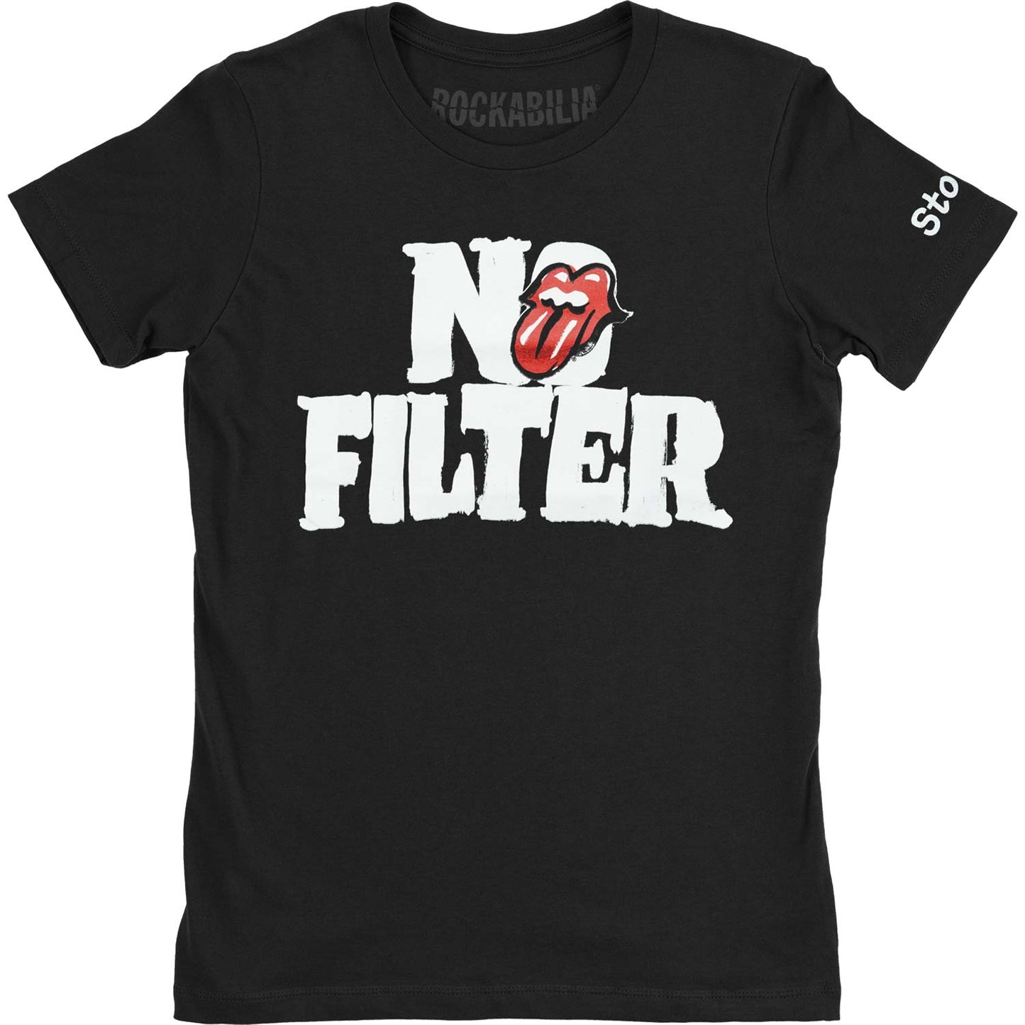 No Filter Header Logo Ladies Tee Junior Top