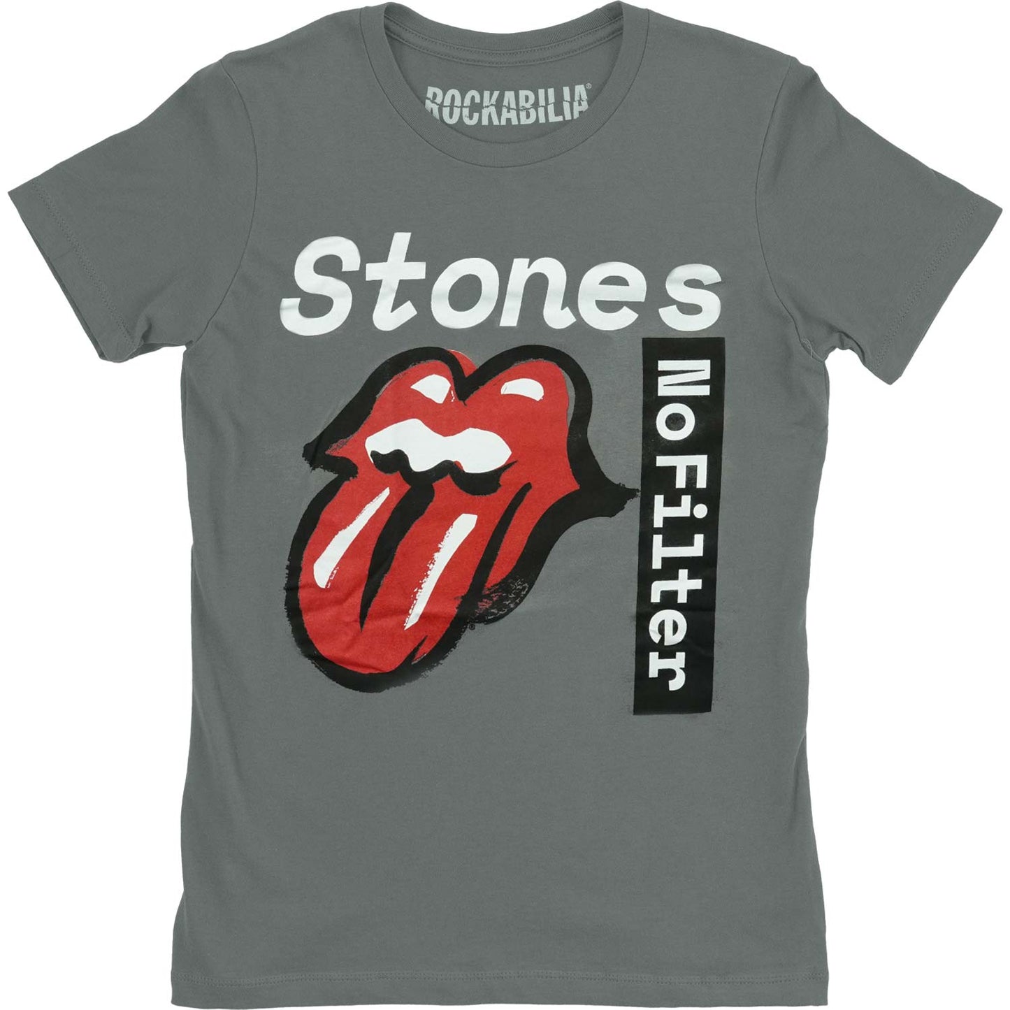 Rolling Stones No Filter Text Jr. Tee Junior Top Front