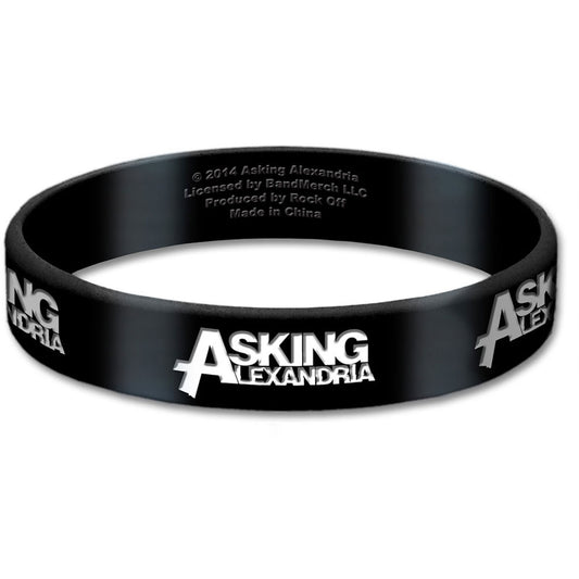 Asking Alexandria Logo Rubber Bracelet Front