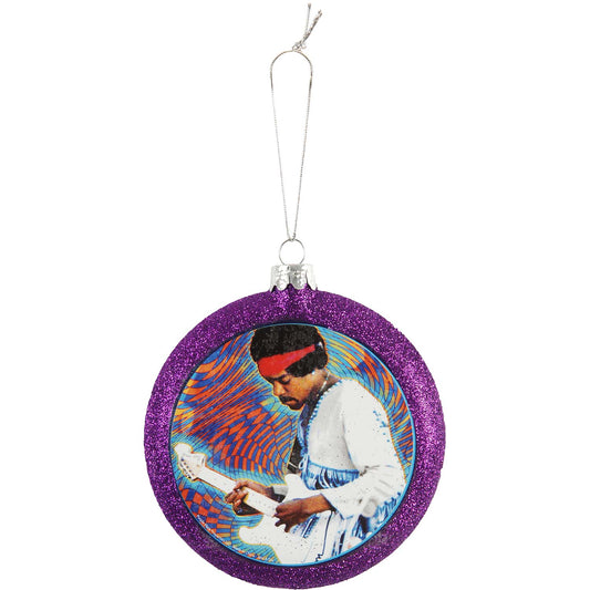 Jimi Hendrix Psychedelic Christmas Ornament Front