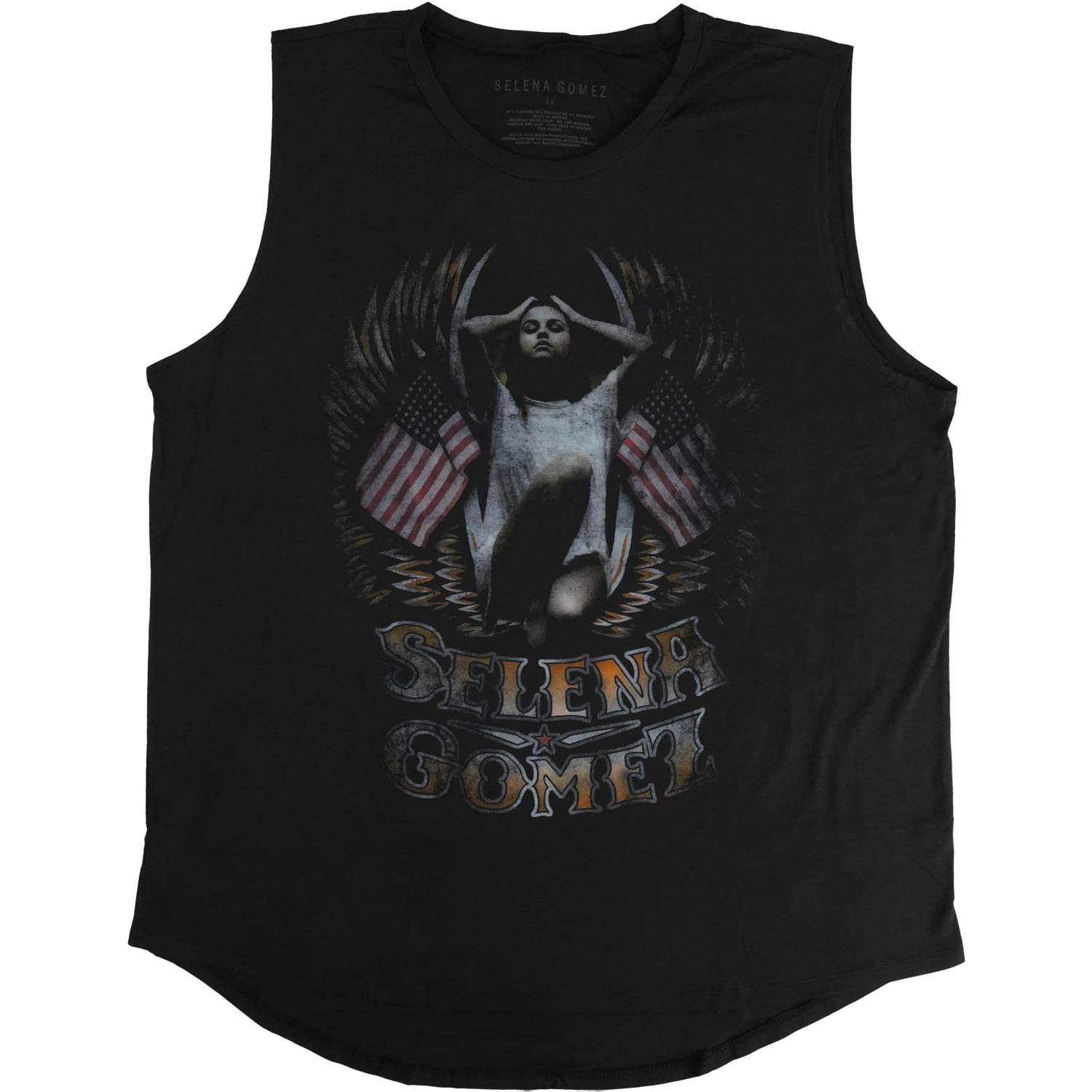 Selena Gomez Flag Wings Junior Tank Junior Top Front