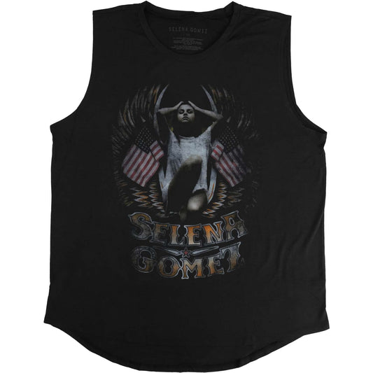 Selena Gomez Flag Wings Junior Tank Junior Top Front