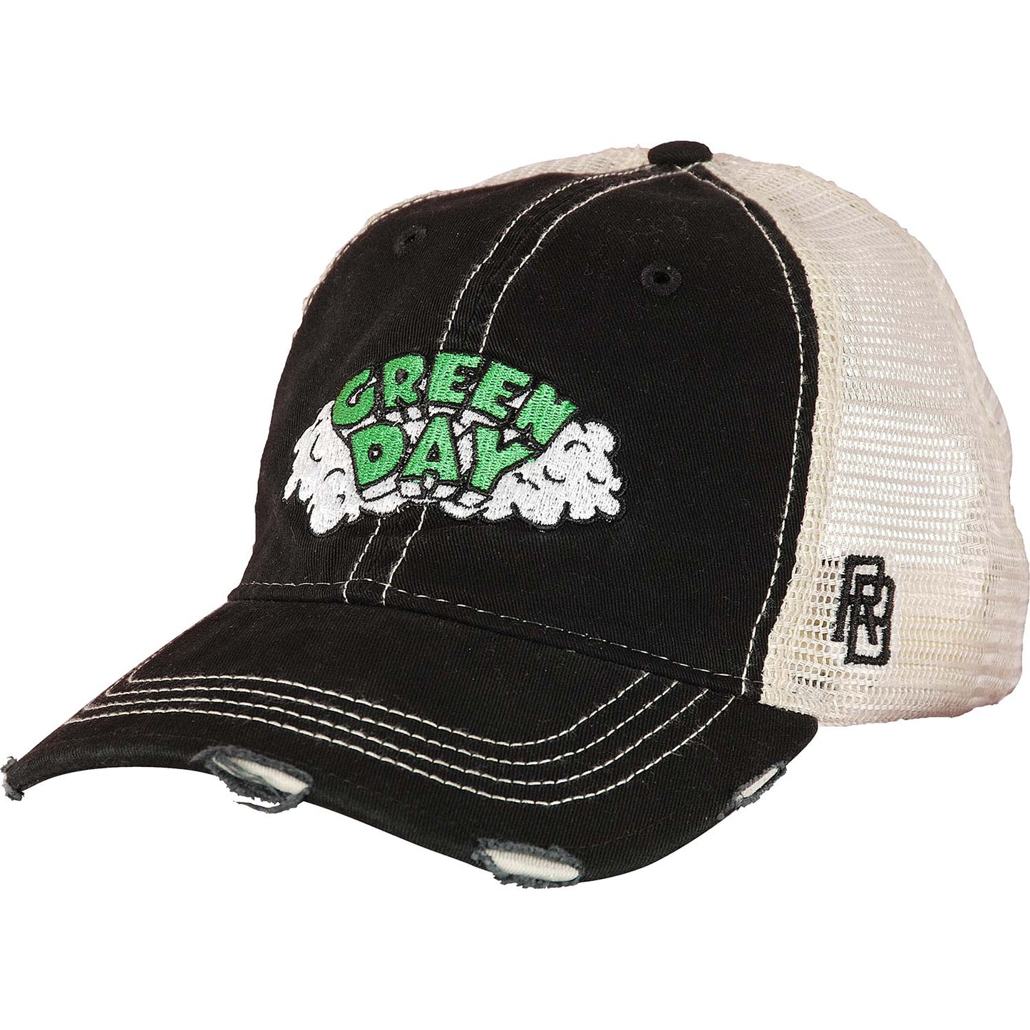 Green Day Distressed Trucker Cap Front