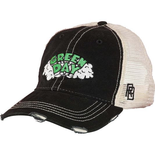 Green Day Distressed Trucker Cap Front