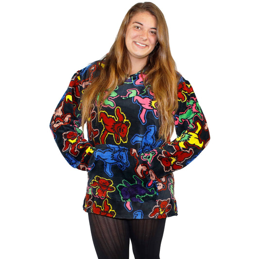 Grateful Dead Jumbo Dancing Bears Hooded Sweatshirt Front