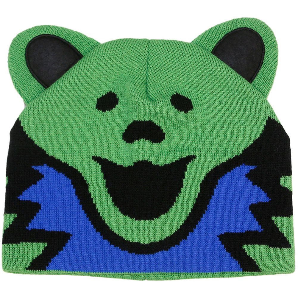 Grateful Dead Green Bear Beanie Front