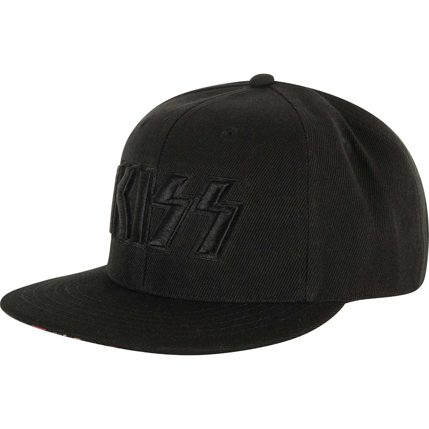 KISS Neon Faces Snapback Baseball Cap Front