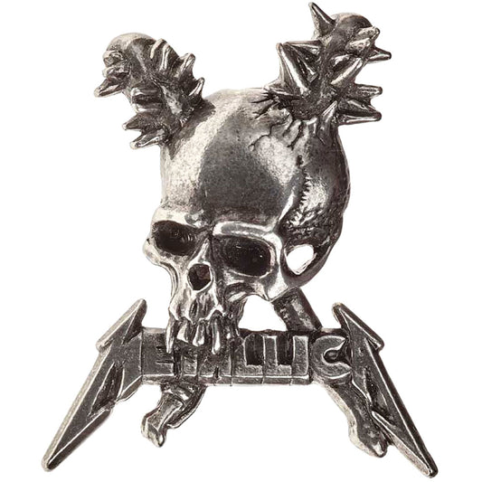 Damage Including Skull Pewter Pin Badge