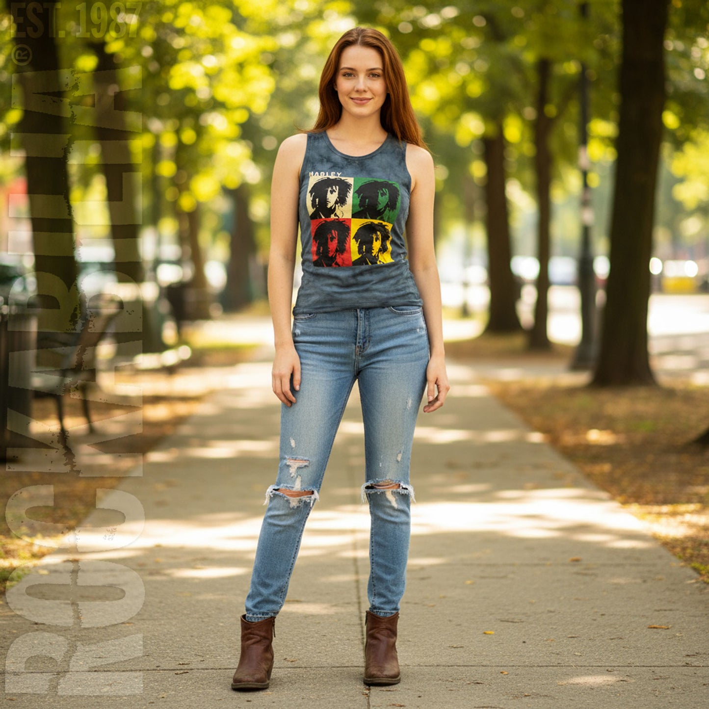 Faces Muscle Tie Die Junior Top