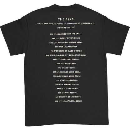 1975 Black Box 2016 Summer Tour T-shirt Back