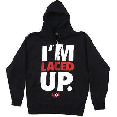 I'm Laced Up Zippered Hooded Sweatshirt