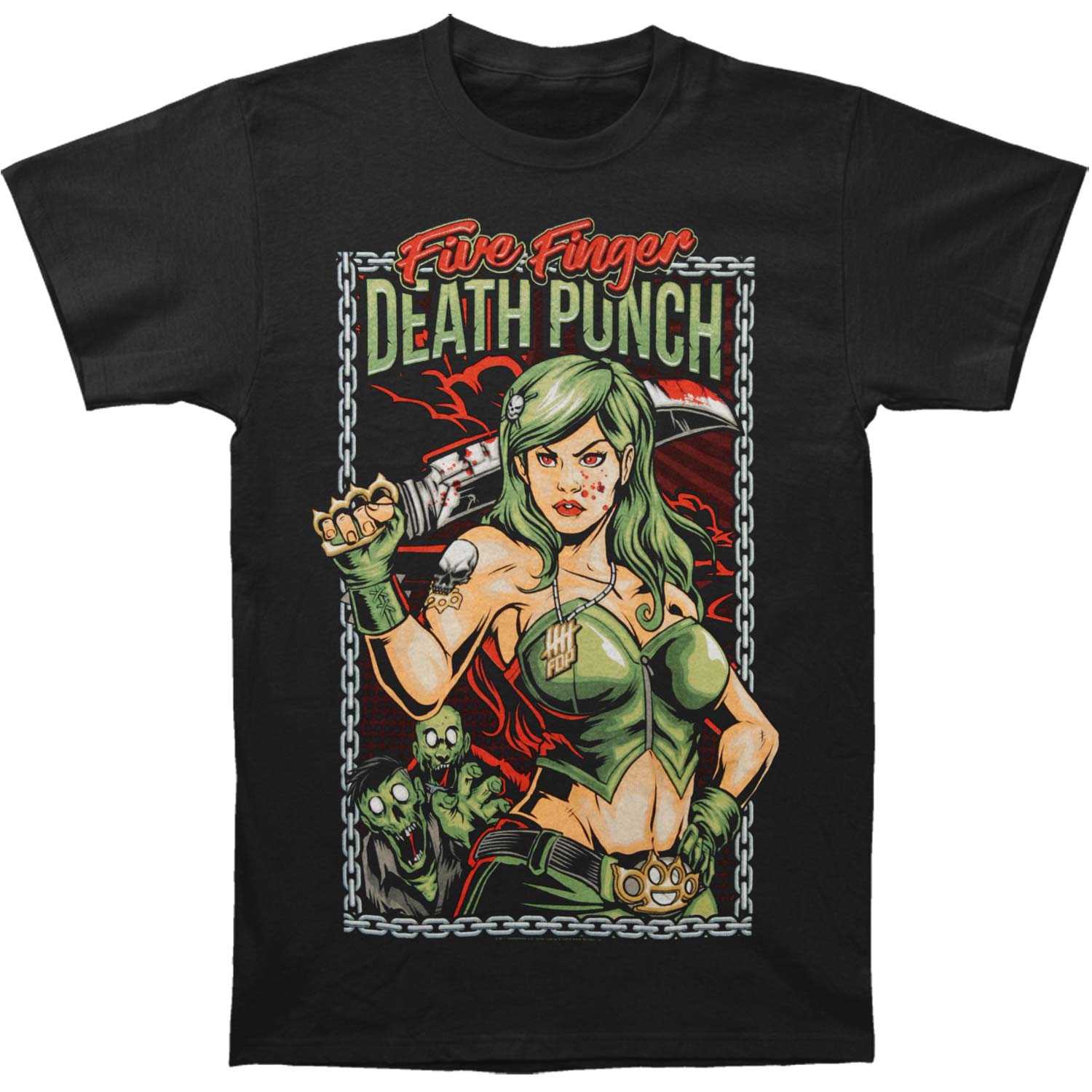 Five Finger Death Punch Assassin Slim Fit T-shirt Front