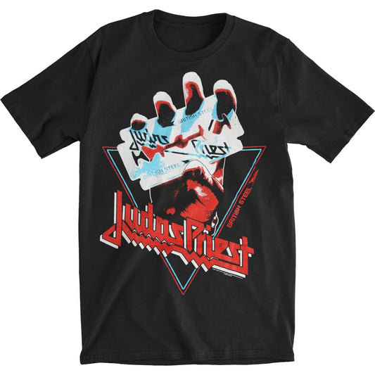 Judas Priest British Steel Hand Triangle Slim Fit T-shirt Front