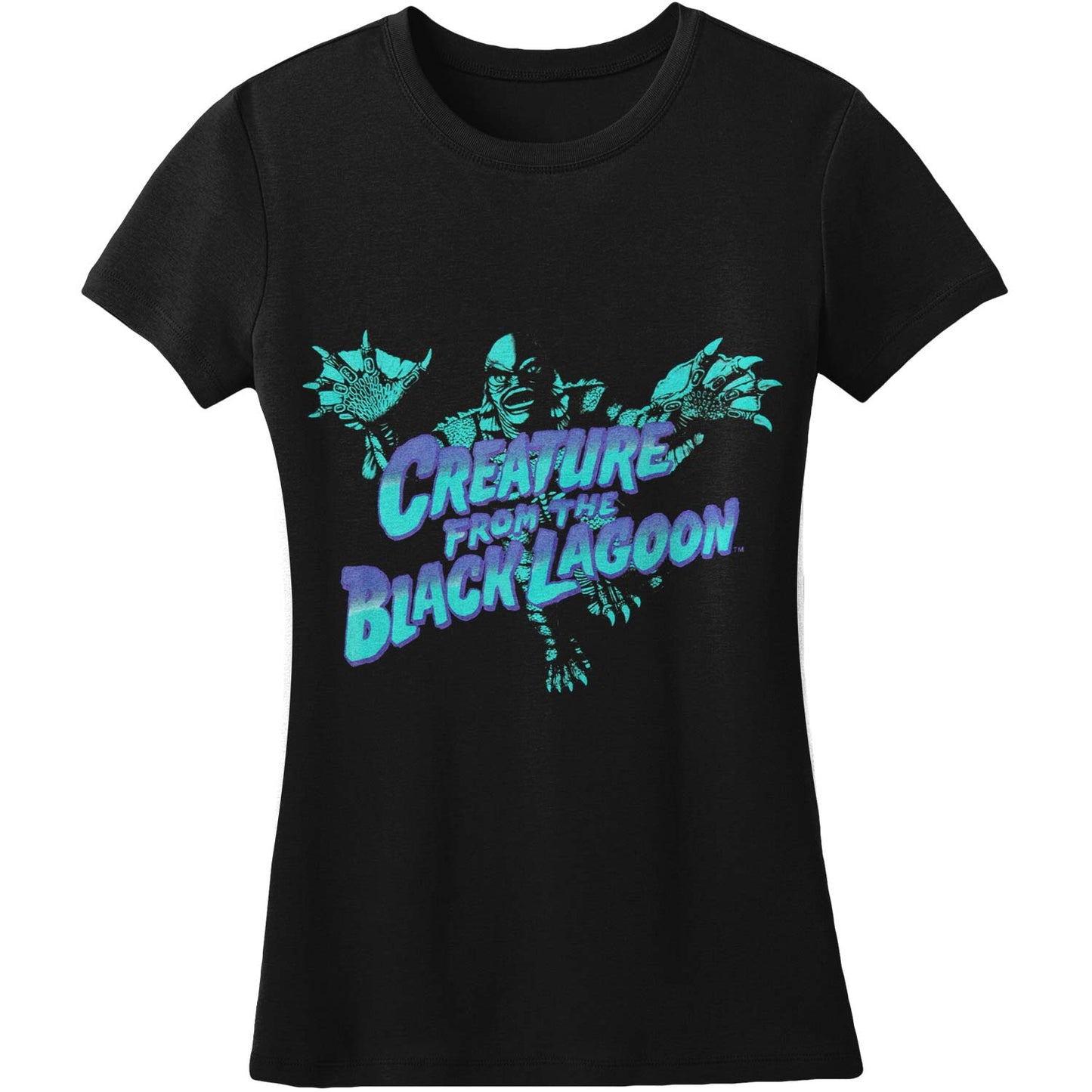 Creature From The Black Lagoon Blue Creature Swim by Rock Rebel Women's Tee Junior Top Front