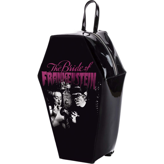 Bride Of Frankenstein Bride Gets Ready Coffin Backpack by Rock Rebel Backpack Front
