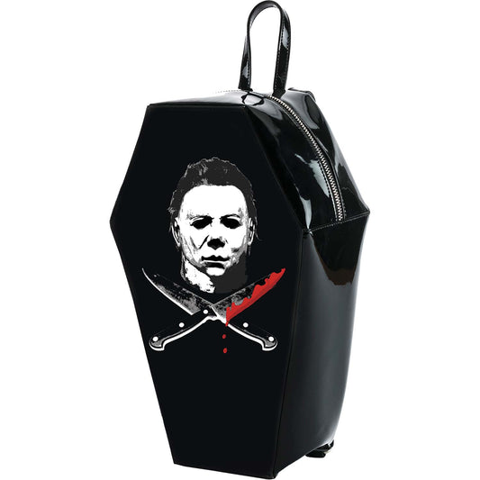 Halloween Mike Myers Coffin Backpack by Rock Rebel Backpack Front