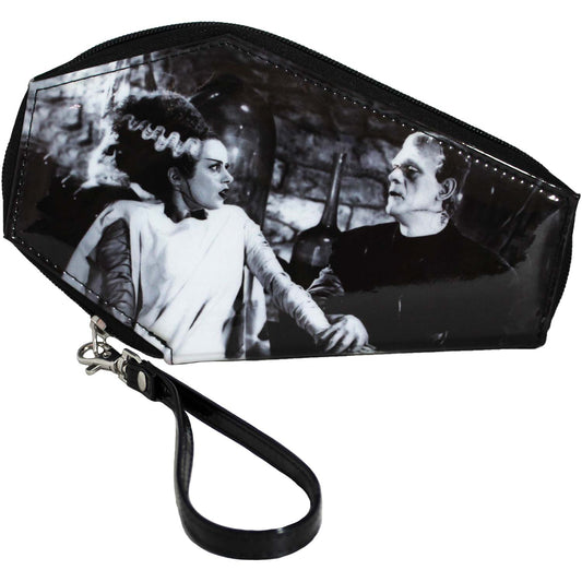 Bride Of Frankenstein We Belong Dead Coffin Zip Around Wallet by Rock Rebel Wallet Front