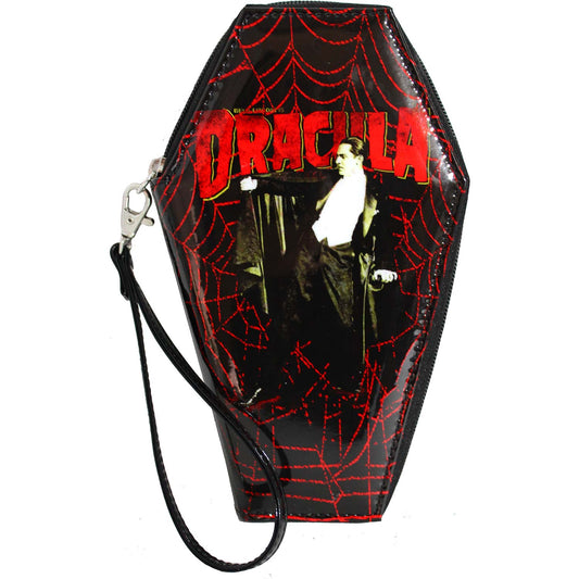 Dracula Web Coffin Zip Around Wallet Wallet Front