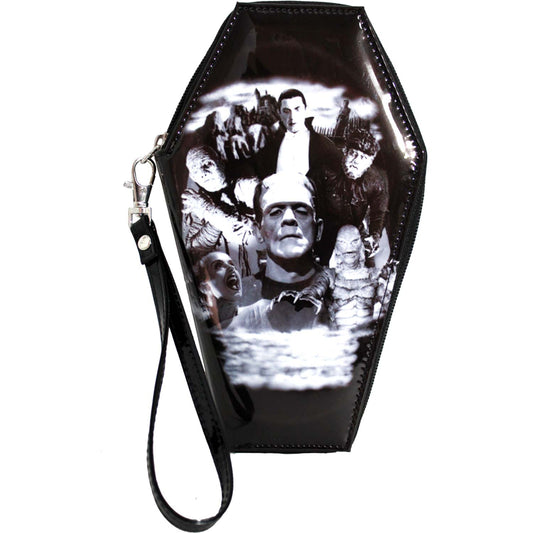 Universal Monsters Monster Collage Coffin Zip Around Wallet Wallet Front