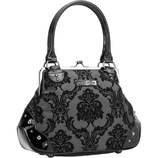 Rock Rebel Mistress Kisslock In Black Girls Handbag Front