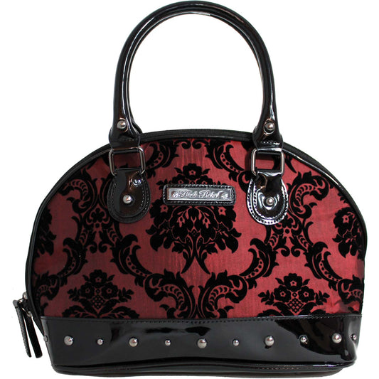 Rock Rebel Damask Margux Handbag In Red Girls Handbag Front