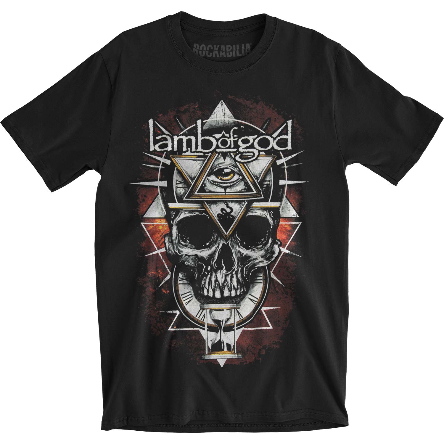 Lamb Of God All Seeing Red Slim Fit T-shirt Front