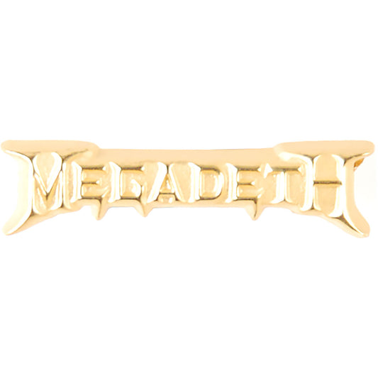 Megadeth Gold Logo Pewter Pin Badge