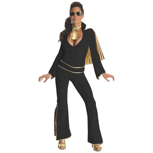 Secret Wishes Black Women's Elvis Presley Costume Front