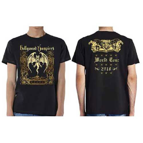 Hollywood Vampires Roxy 2018 World Tour Slim Fit T-shirt Front