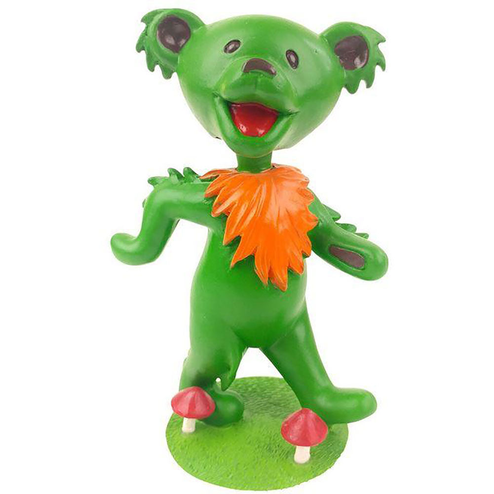 Grateful Dead GREEN 6" Dancing Bear Bobblehead Head Knocker Front