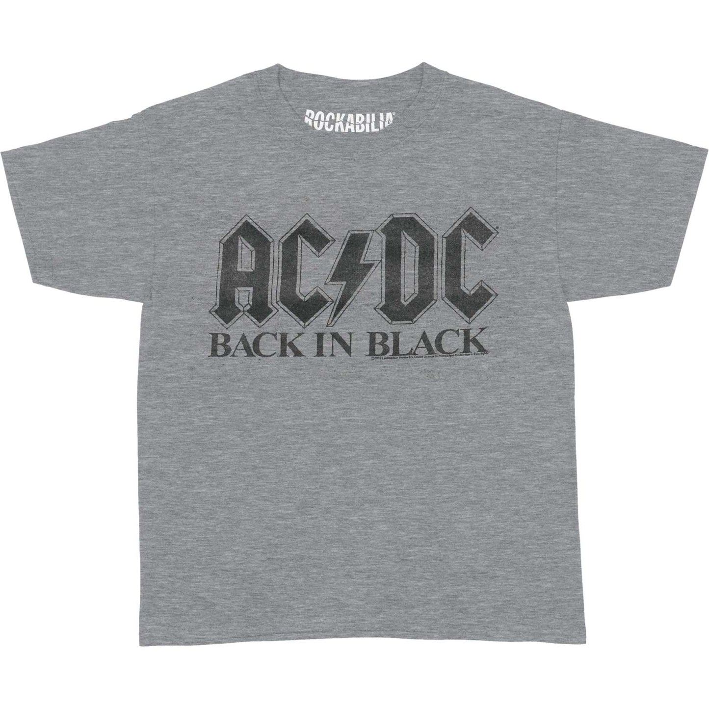 AC/DC Bib In Black Kids Childrens T-shirt Front