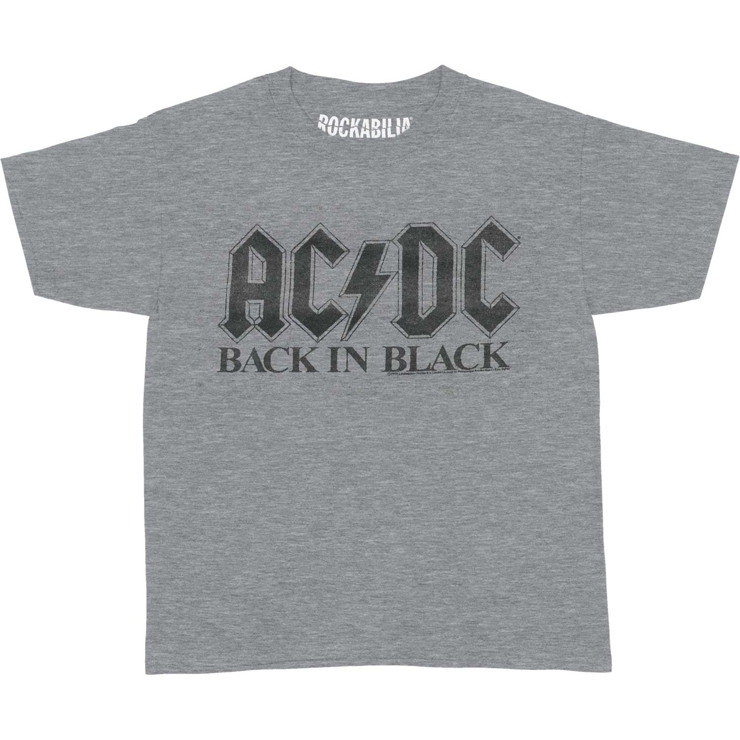 AC/DC Bib In Black Kids Childrens T-shirt Front