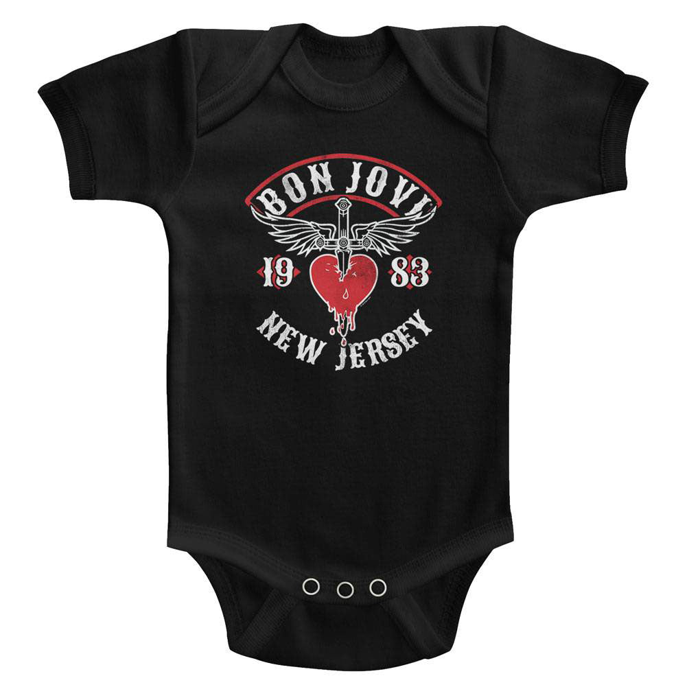 Bon Jovi Nj38 Kids Bodysuit Front