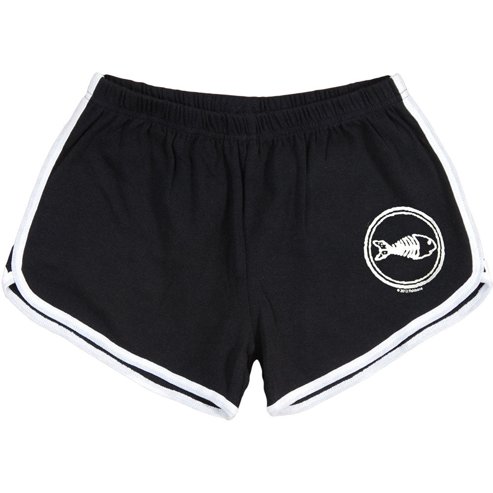 Fishbone Logo Running Shorts Booty Shorts Front