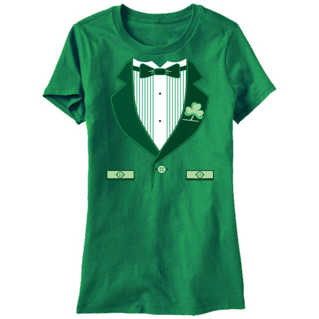 Humor Irish Tux Girls Junior Top