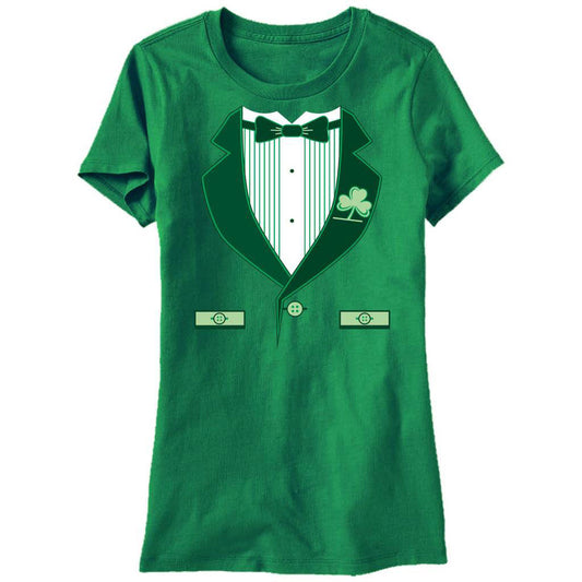 Humor Irish Tux Girls Junior Top