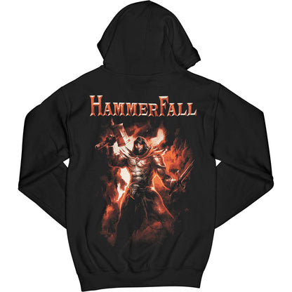 Hammerfall Win Or Die Zip Hoodie Zippered Hooded Sweatshirt Back