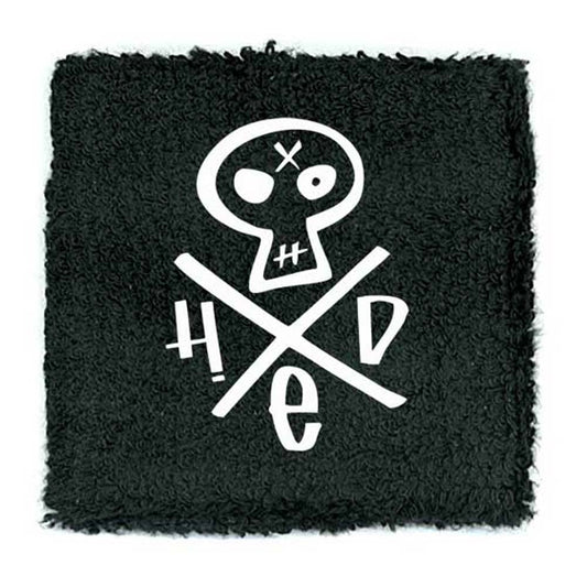 (hed)pe Embroidered Skull Wristband Athletic Wristband Front