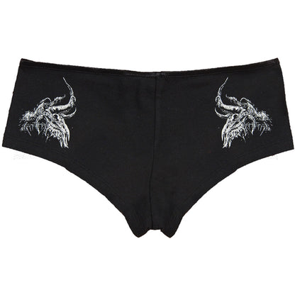 Kataklysm Skull Black Booty Shorts Front
