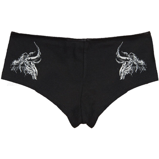 Kataklysm Skull Black Booty Shorts Front