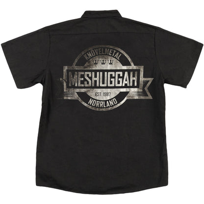 Meshuggah Silver Crest Logo Work Shirt Back