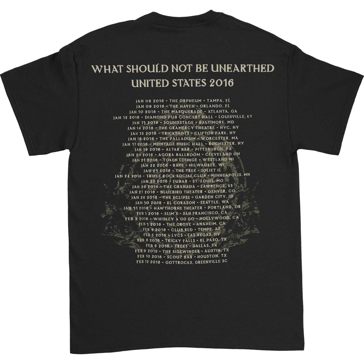 Nile Unearthed 2016 Dates T-shirt