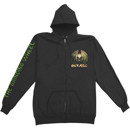 Overkill Grinding Wheel Zip Hoodie Zippered Hooded Sweatshirt Front