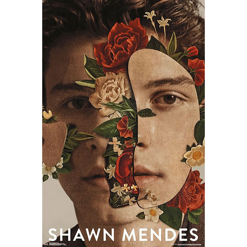 Shawn Mendes Floral Domestic Poster Front