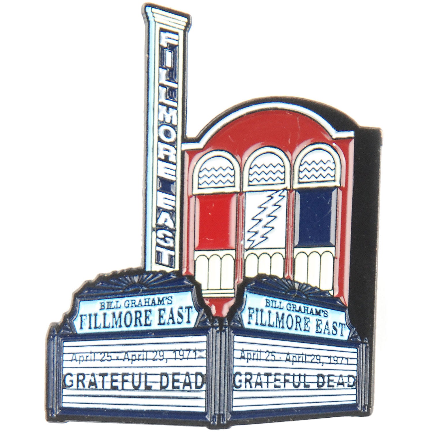 Grateful Dead Fillmore Dead 1971 Pewter Pin Badge