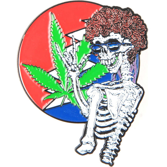 Grateful Dead Smoke Dem Bones Pewter Pin Badge