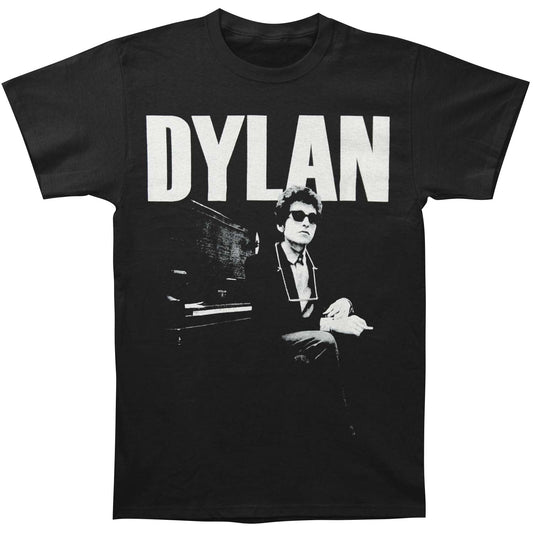 Bob Dylan At Piano Slim Fit T-shirt Front