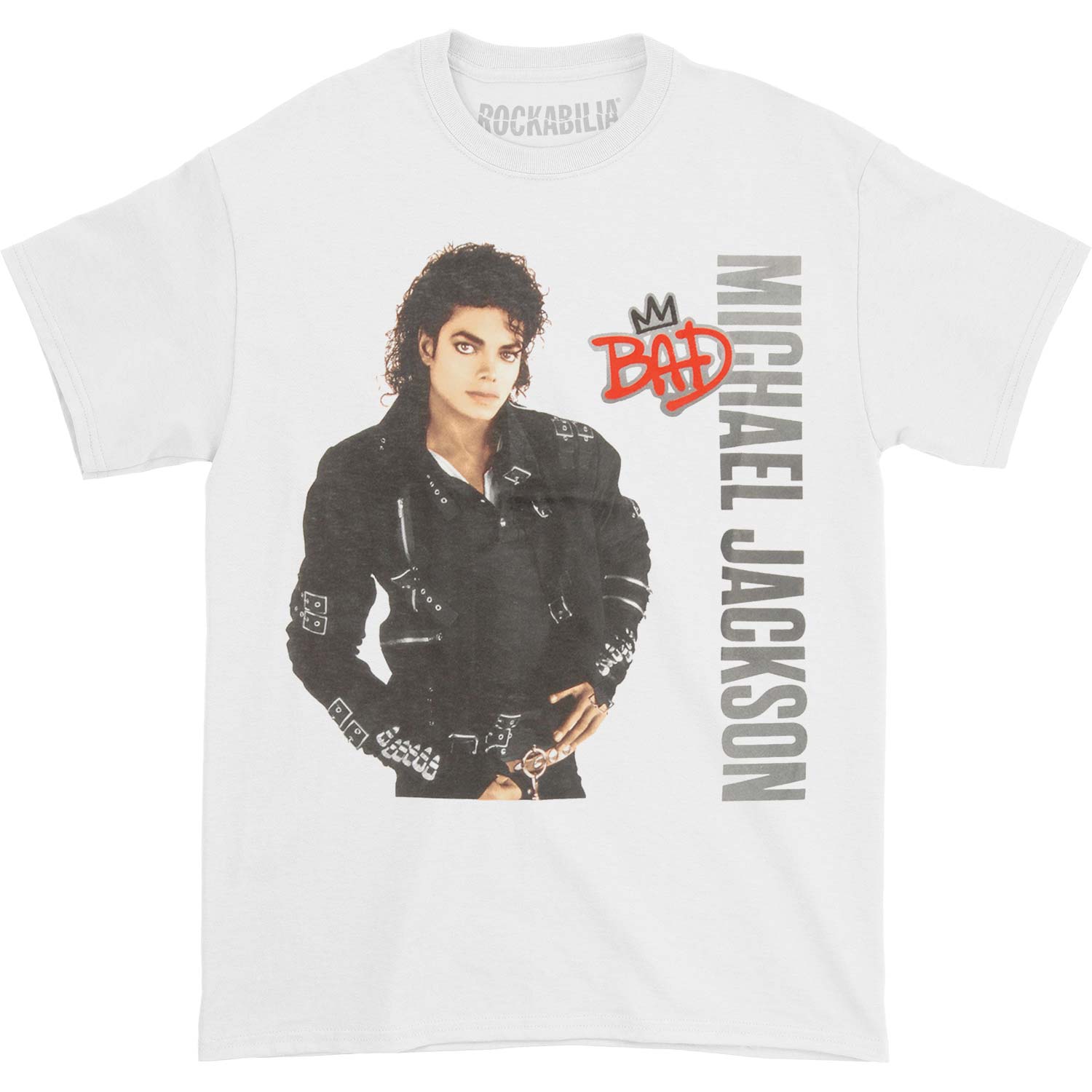 Michael Jackson MJ Bad Silver Logo T-shirt Front