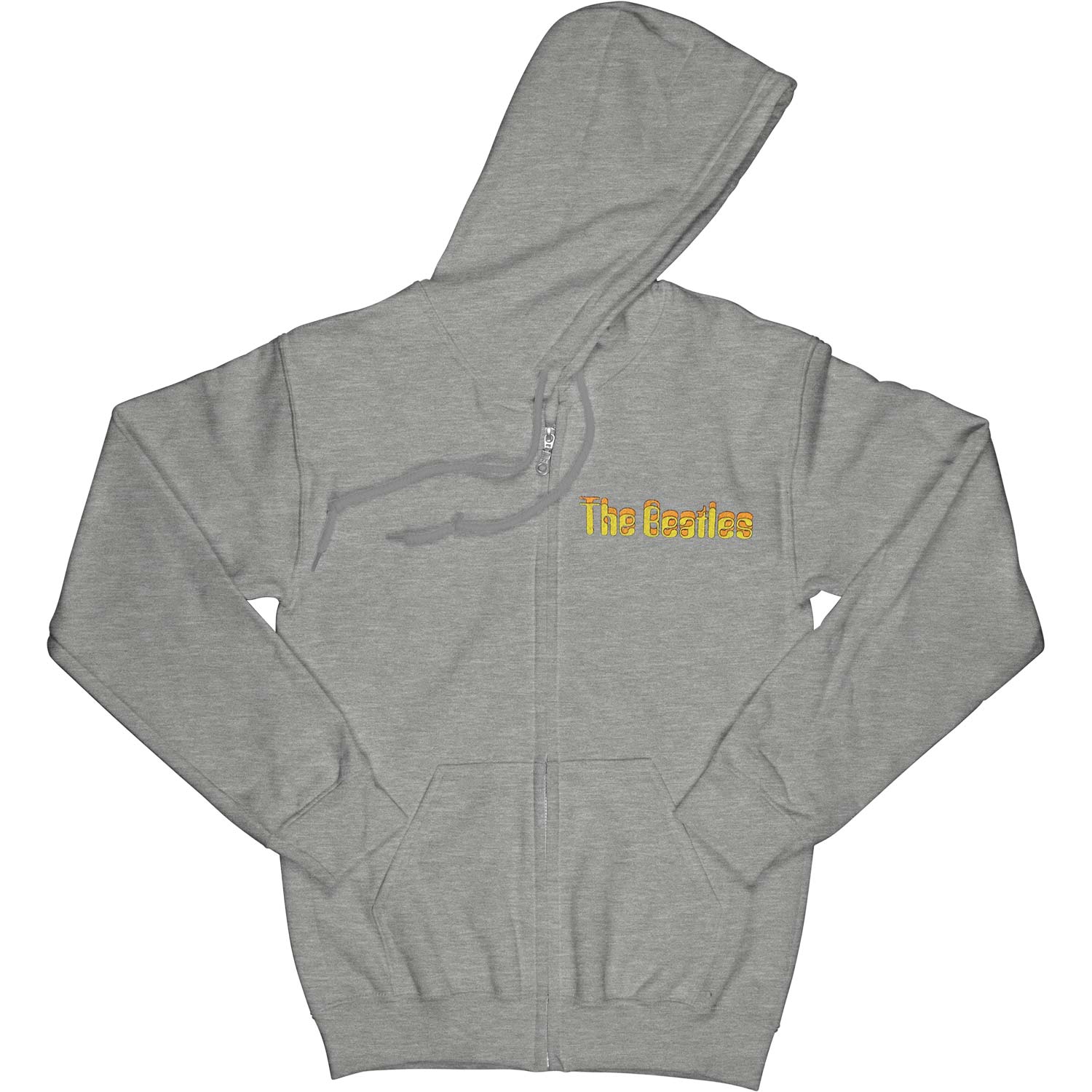 Beatles Yellow Sub Vintage Hoodie Zippered Hooded Sweatshirt Front