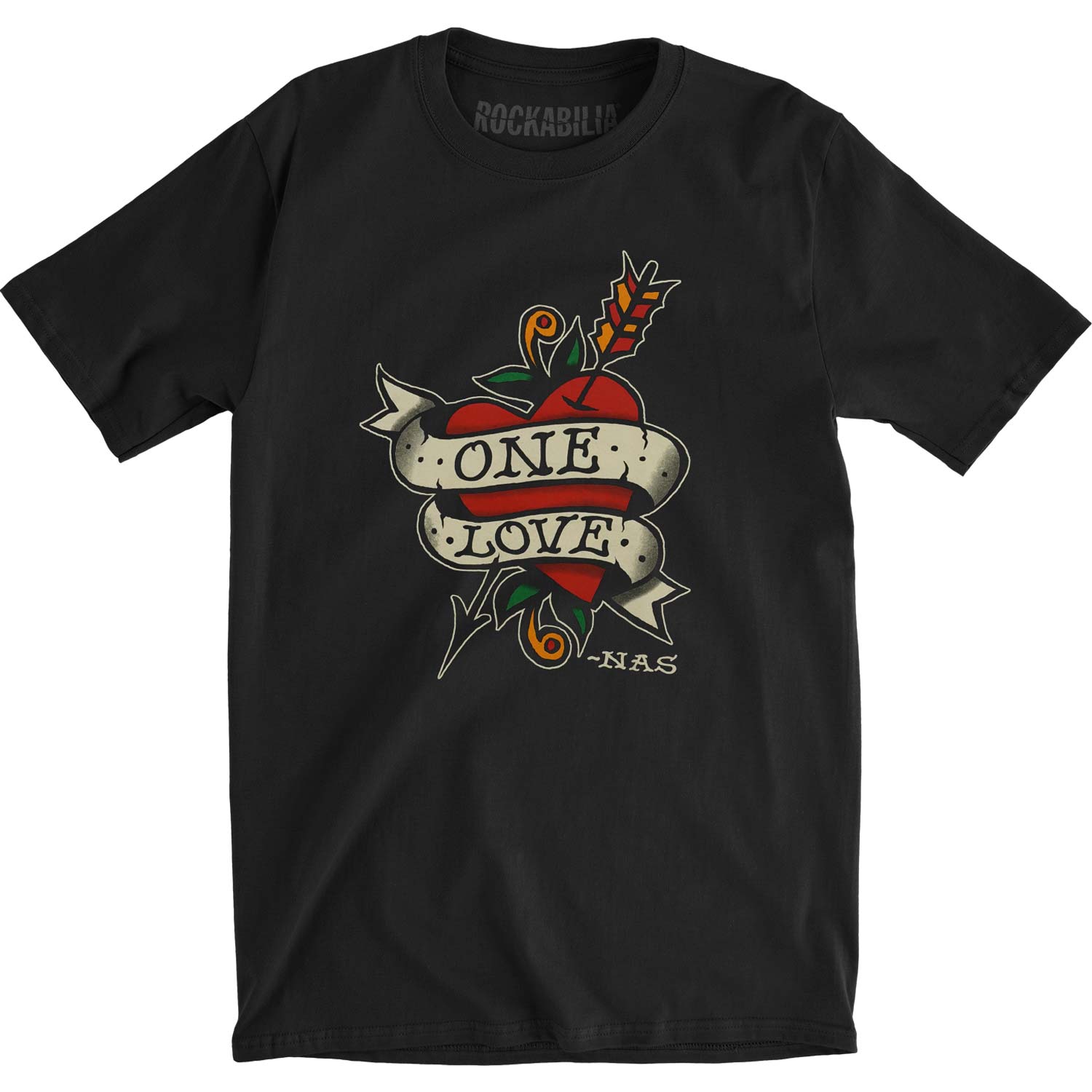 Nas Love Tattoo Slim Fit T-shirt Front